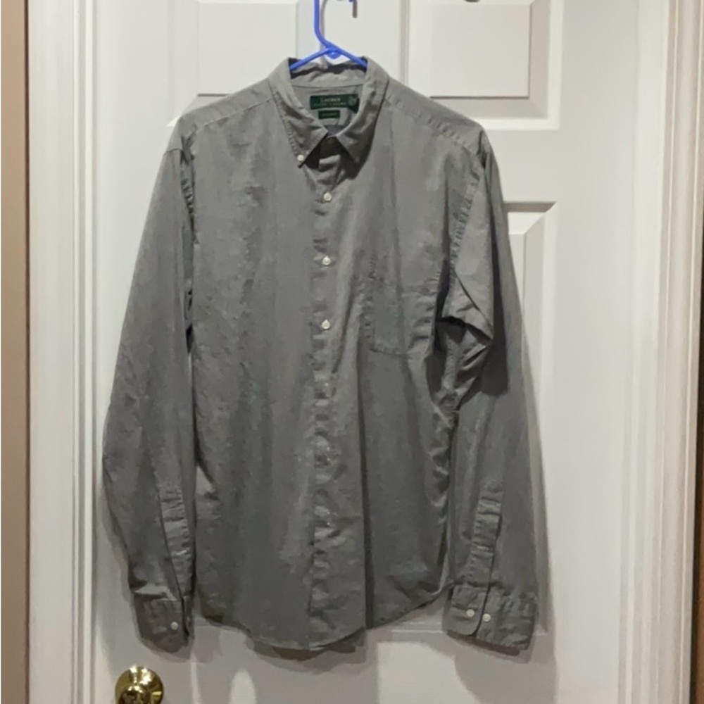Ralph Lauren Gray Casual Button Down Collar & Shirt XL